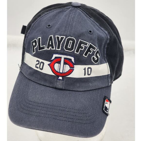 MN Twins Playoffs Baseball Hat 2010 Postseason Forty Seven Sports Cap Strapback - Picture 1 of 9